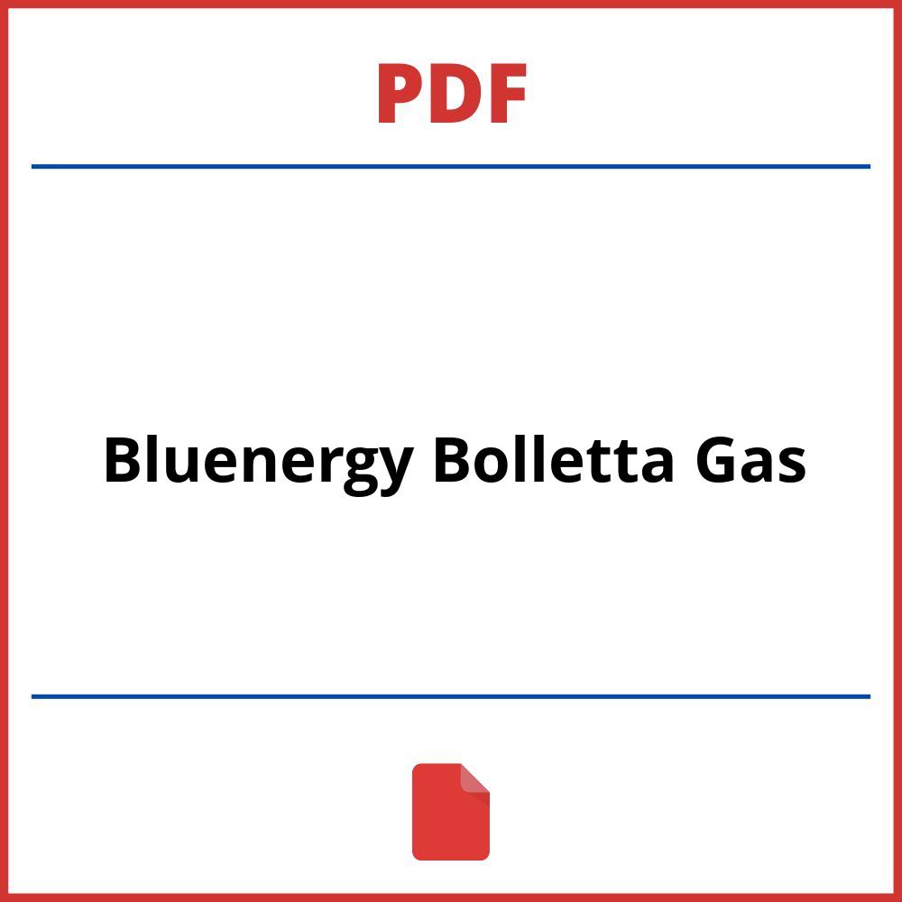 Bluenergy Bolletta Gas Pdf