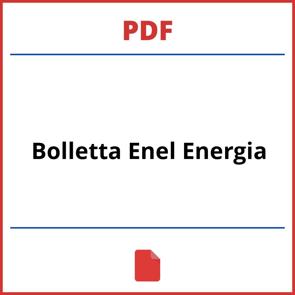 Bolletta Enel Energia Pdf