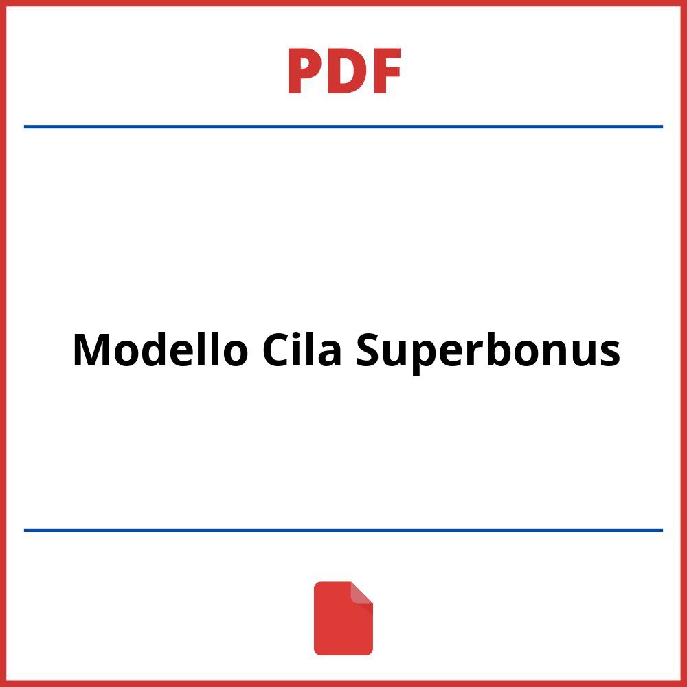 Modello Cila Superbonus Pdf
